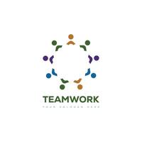 teamwerk mensen gemeenschap logo ontwerp vector