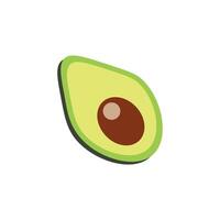 vector kleurrijk avocado fruit emoji