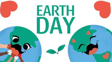 Internationale moeder aarde dag grafisch spandoek. milieu en duurzaamheid achtergrond. vector