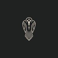 ai gegenereerd Egyptische god horus logo icoon ontwerp. elegant luxe vlak vector. vector