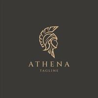 ai gegenereerd athena de godin vector logo ontwerp