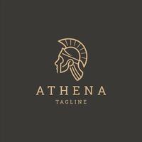 ai gegenereerd athena de godin vector logo ontwerp