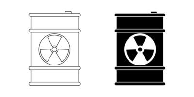 vat van biohazard icoon reeks geïsoleerd Aan wit achtergrond vector