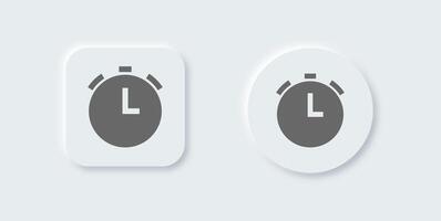 alarm solide icoon in neomorf ontwerp stijl. timer tekens vector illustratie.