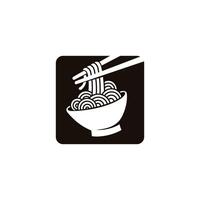 vector logo kunst voor klein bedrijf winkel en spel bedrijf. ramen noodle Aziatisch voedsel ontwerp