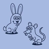 tekenfilm boerderij schuur huiselijk dier schets lijn kunst voor onderwijs kinderen kinderen vector ontwerp kunst