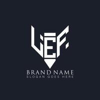lef abstract brief logo. lef creatief monogram initialen brief logo concept. lef uniek modern vlak abstract vector brief logo ontwerp.