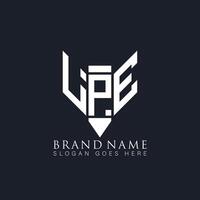 lpe abstract brief logo. lpe creatief monogram initialen brief logo concept. lpe uniek modern vlak abstract vector brief logo ontwerp.