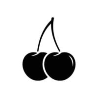 kers fruit icoon vector ontwerp sjabloon in wit achtergrond