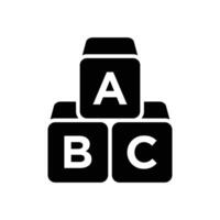 abc kubussen icoon vector ontwerp sjabloon in wit achtergrond