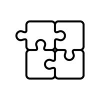 puzzel icoon vector ontwerp sjabloon in wit achtergrond