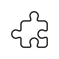 puzzel icoon vector ontwerp sjabloon in wit achtergrond