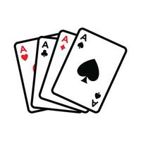 poker kaart icoon vector ontwerp sjabloon in wit achtergrond