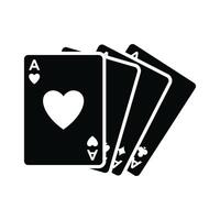 poker kaart icoon vector ontwerp sjabloon in wit achtergrond