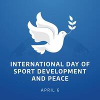 Internationale dag van sport voor ontwikkeling en vrede vector ontwerp sjabloon mooi zo voor viering gebruik. vlak ontwerp. eps 10.