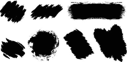 zwart kleur inkt verf borstel beroerte vector
