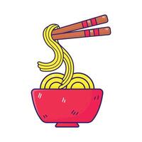 illustratie van noodle vector