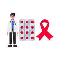 illustratie van wereld aids dag vector