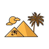 illustratie van Egypte piramide vector