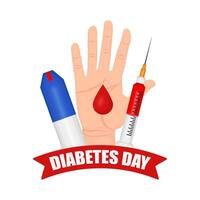 illustratie van wereld diabetes dag vector