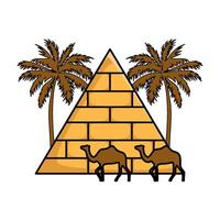 illustratie van Egypte piramide vector