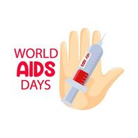 illustratie van wereld aids dag vector