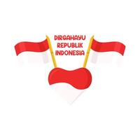 illustratie van dirgahayu republik Indonesië vector