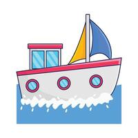 illustratie van boot vector