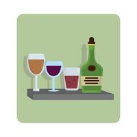 illustratie van alcohol drinken vector