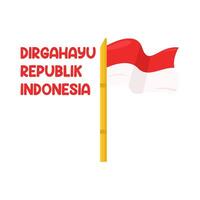 illustratie van dirgahayu republik Indonesië vector