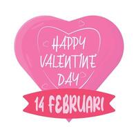 illustratie van gelukkig Valentijn dag vector