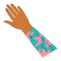 hand met modieuze doek vector