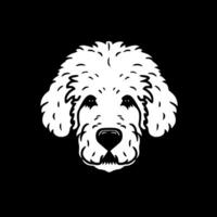 bichon frise - zwart en wit geïsoleerd icoon - vector illustratie