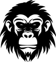 chimpansee, minimalistische en gemakkelijk silhouet - vector illustratie