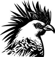kaketoe, zwart en wit vector illustratie