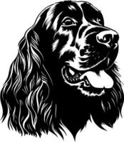 cocker spaniel - minimalistische en vlak logo - vector illustratie