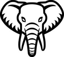 olifant - minimalistische en vlak logo - vector illustratie