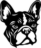 Frans bulldog - minimalistische en vlak logo - vector illustratie