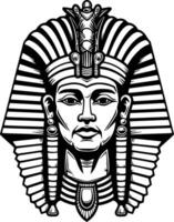 Farao, minimalistische en gemakkelijk silhouet - vector illustratie