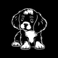 pup, minimalistische en gemakkelijk silhouet - vector illustratie