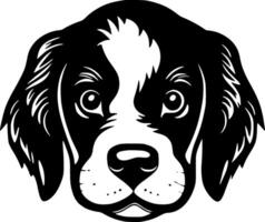 pup, zwart en wit vector illustratie