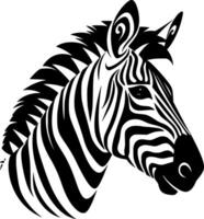 zebra - minimalistische en vlak logo - vector illustratie