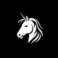 eenhoorn - minimalistische en vlak logo - vector illustratie