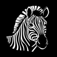 zebra baby - zwart en wit geïsoleerd icoon - vector illustratie