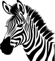 zebra - minimalistische en vlak logo - vector illustratie