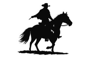 Mexicaans cowboy rijden een charro paard silhouet vector geïsoleerd Aan een wit achtergrond, charro paard zwart clip art