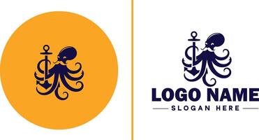 anker logo icoon vector voor schip jacht luxe marinier anker icoon logo sjabloon