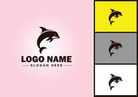 walvis icoon logo vector kunst grafiek voor bedrijf merk icoon walvis vis oceaan logo sjabloon