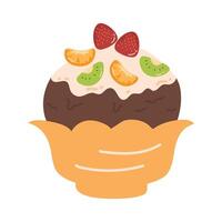 speels perspectief bingsu kom illustratie vector