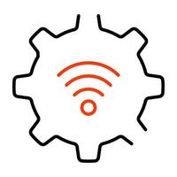 uitrusting met Wifi signalen, icoon van Wifi instelling vector